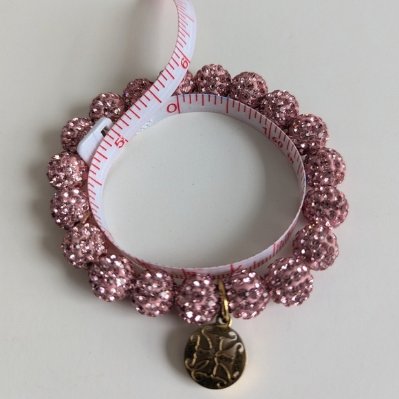 Rustic Cuff Amethyst/ Pink Stretchy Bracelet Set Buckle Motif, Shamballa Crystal - Picture 11 of 13